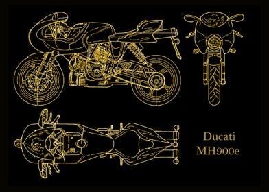 Ducati MH900e gold