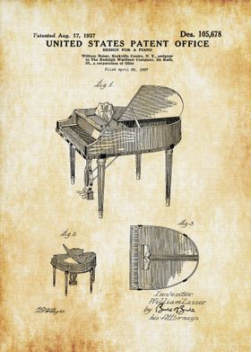 Wurlitzer Piano Patent