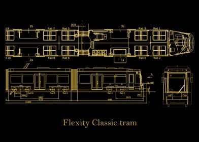 Flexity Classic tram gold