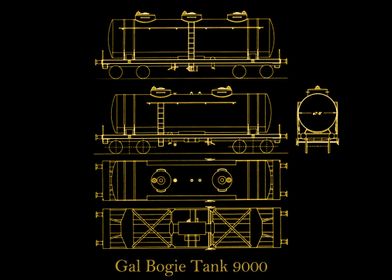 9000 Gal Bogie Tank gold