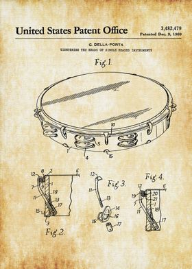 Tambourine Drum Patent