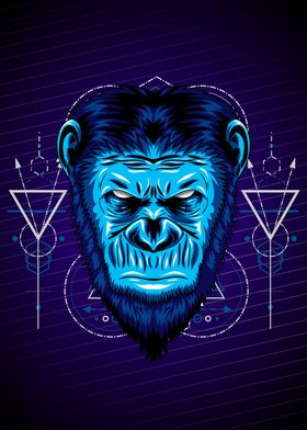 dark blue monkey