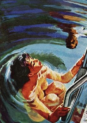 Naked in pool pulp cover