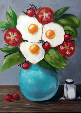 Eggs still life