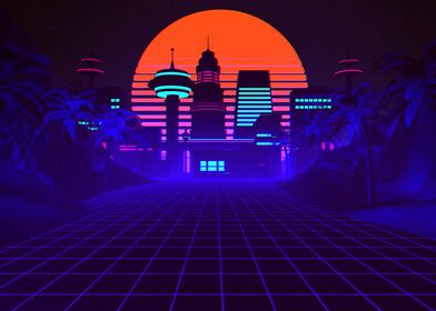 Vaporwave Neon City