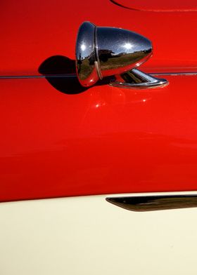 wing mirror of classic car