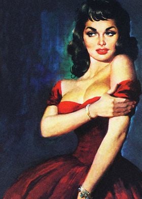 Girl in Red Pulp Cover Art