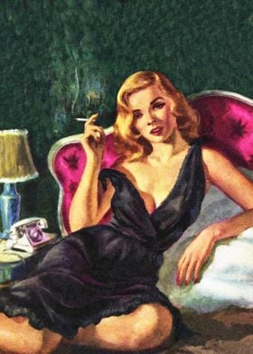 Girl Smoking Pulp Cover