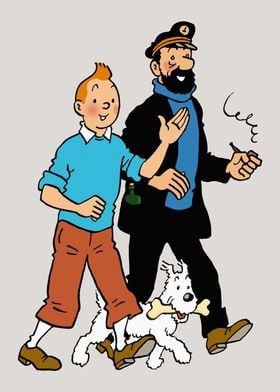 Tintin Snowy and Haddock