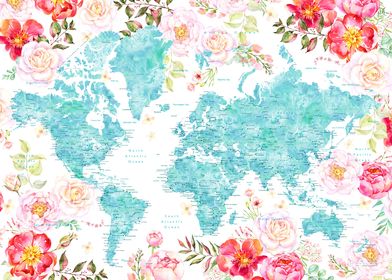 Floralscape world map