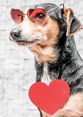 Dachshund With Glasses