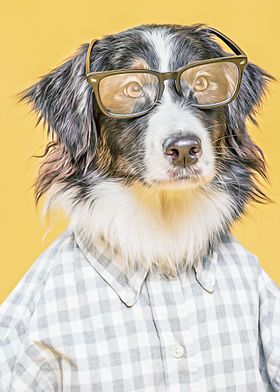 Dog With Glasses N Shirt