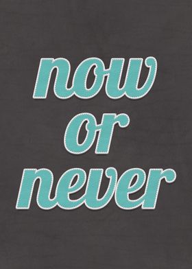 Now Or Never Quote