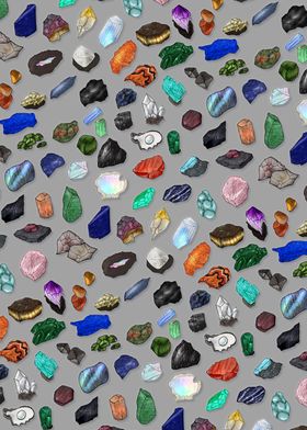 Painted Gemstones Pattern