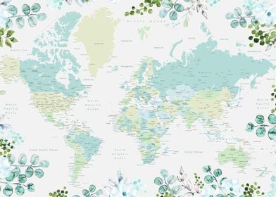 Greenery world map