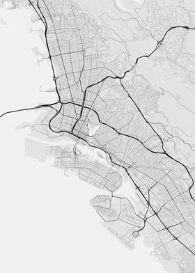 Oakland USA Map