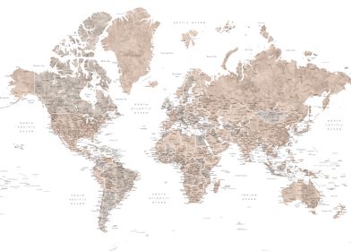 World map Abey