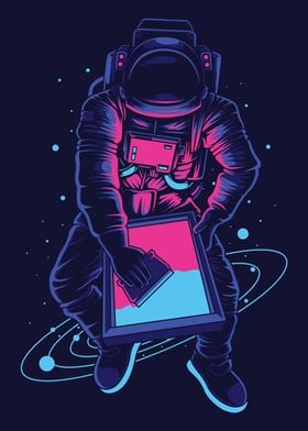 Astronaut Screen Printer