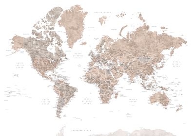 Neutral world map Abey