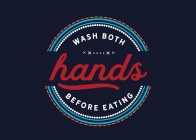 wash both hands before eat