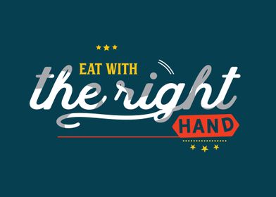 eat with the right hand