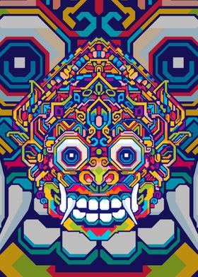 BARONG MASK ILLUSTRATION