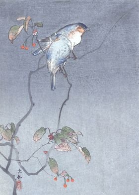 Birds on Cherry Tree Print