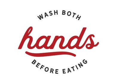 wash both hands before eat