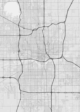 Oklahoma City USA Map