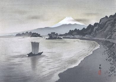 Boat and Mount Fuji Art