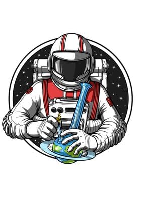 Astronaut Stoner Weed Bong