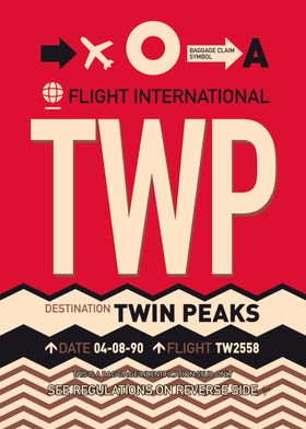 Twin Peaks Luggage Tag