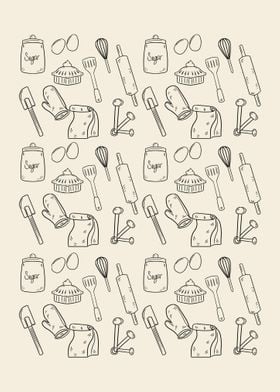 Baking Tools Pattern