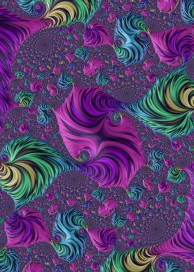 Jewel Tone Spiral Fractal