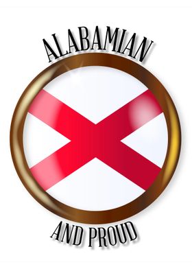 Alabama Proud Flag Button