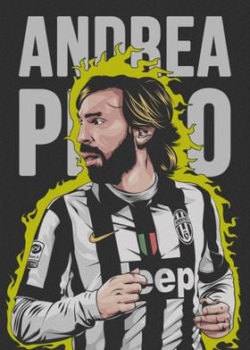 Andrea pirlo vintage art 