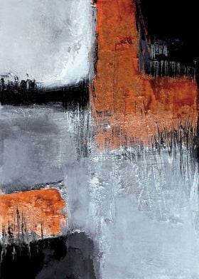 Black orange abstract