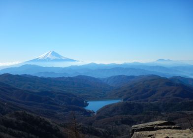 Mt Fuji from the mountains