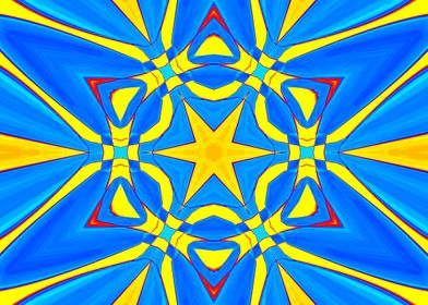 6 Pointed Yellow Star 