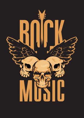 Rock Music Skulls