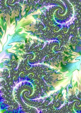 Vibrant Spiral Fractal