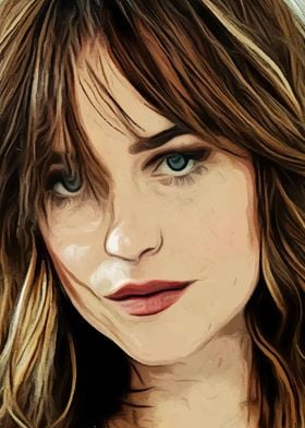 Cartoony Dakota Johnson