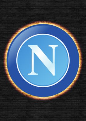 Spilla in metallo smaltato logo ssc napoli