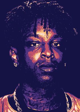 21Savage Popart Abstract 7