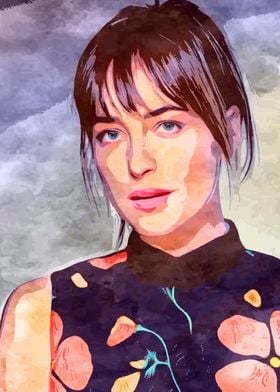 Water Color Dakota Johnson