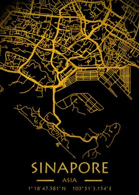 Singapore City Map Asia