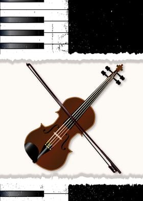 Piano And Fiddle Poster