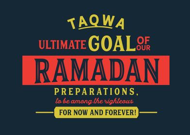 our Ramadan preparations