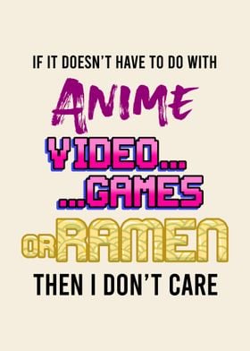 Anime Video Games Or Ramen