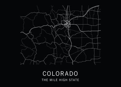 Colorado State Road Map